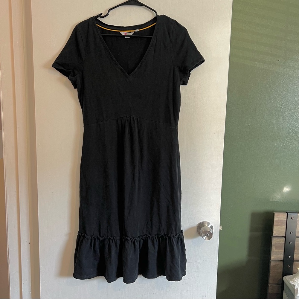 Boden Black V-Neck Dress